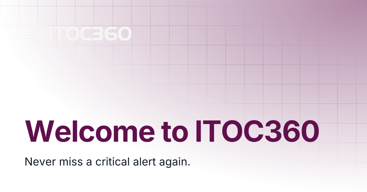 Welcome to ITOC360 | ITOC360 Documentation